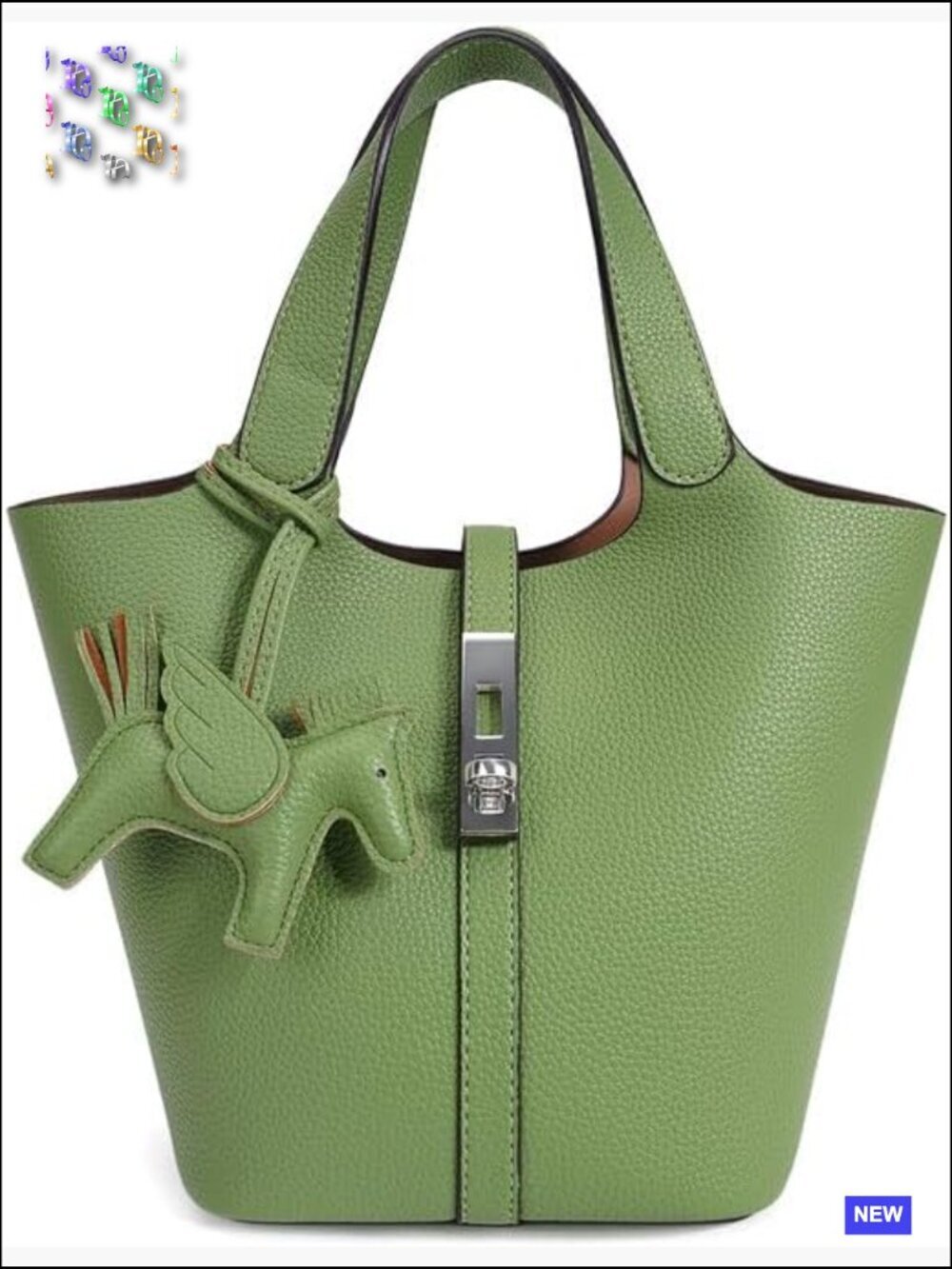 Faux Leather Tote Satchel Bucket Bag Elegant Chic Work Evening Purse